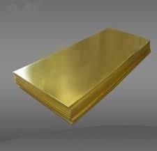 Golden Rectangular Coated Brass Sheets, For Industrial