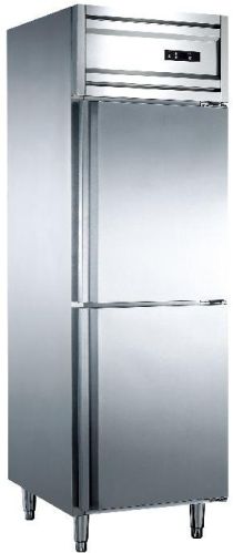 Stainless Steel Polished Two Door Vertical Refrigerator, Feature : Excellent Strength