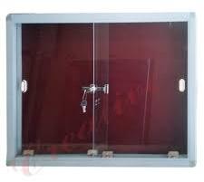 Rectangular Aluminum Sliding Glass Notice Board