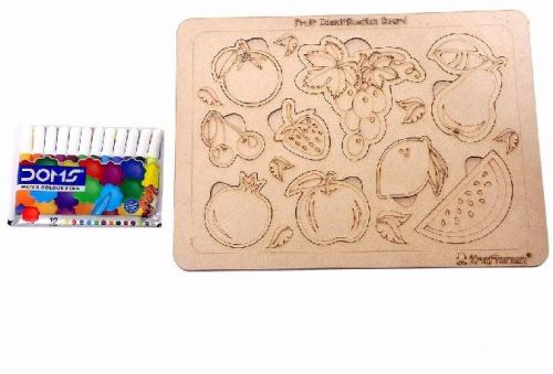 Rectangular Fruits Board Identification Puzzle Board