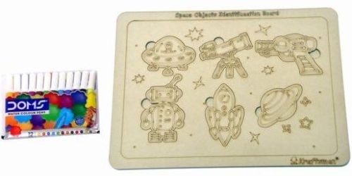 Rectangular Space Objects Identification Puzzle Board