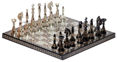 Polished Brass Chess Board Set, Feature : Durable, Light Weight