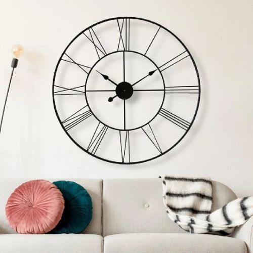 Large Iron Wall Clock, Display Type : Analog