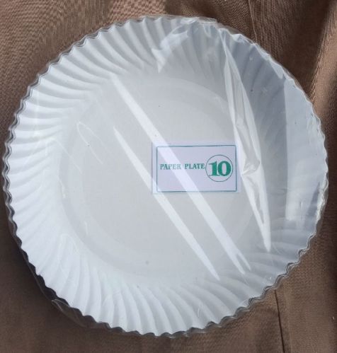 Plain 10 Inch Paper Plates, Shape : Round