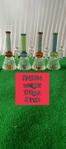 Printed 180gm Glass Stylish Bong, Pipe Length : 8inch