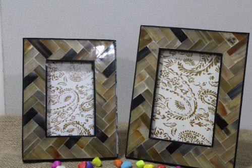 Horn Carving Design Photo Picture Frames, Packaging Type : Carton Box