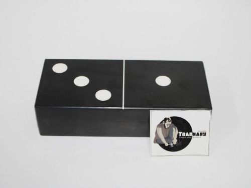 Domino Shape Black Resin Jewelry Box, Size : 7x3x1 Inch