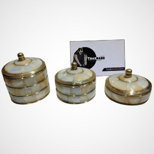 Mop Inlay Sindoor Box Kumkum Box Set