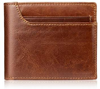 Non Polsihed Mens Leather Wallet, For ID Proof, Gifting, Credit Card, Cash, Personal Use, Pattern : Plain