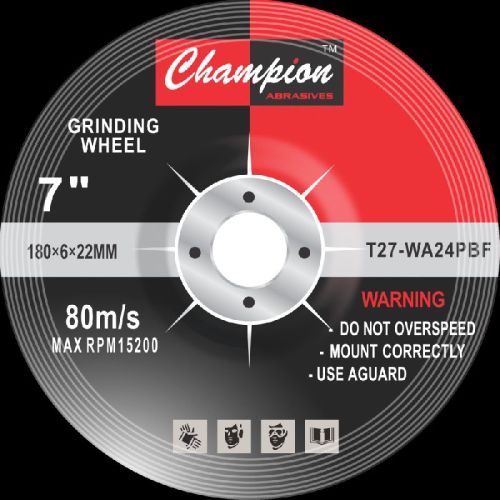 Round Metal Coated 7X6 Black Grinding Wheel, For Polishing