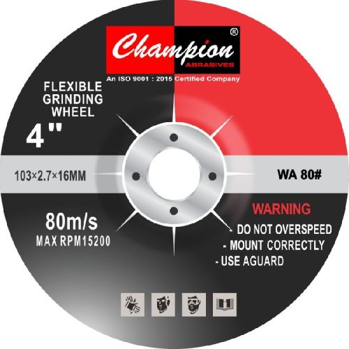 Round Black 80 Grit WA Wheel, For Polishing