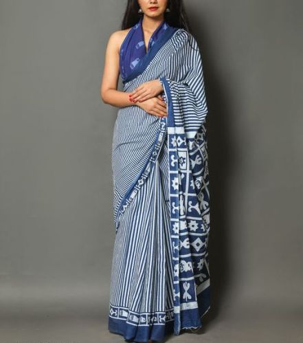 Cotton Mulmul Sarees, Pattern : Printed