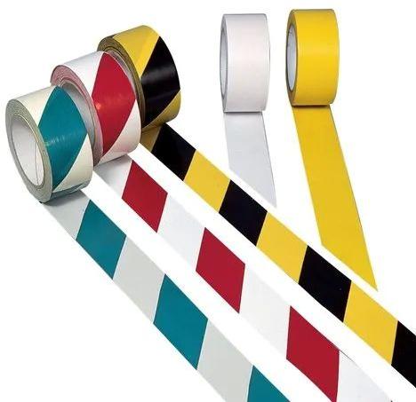 PET Stripped Floor Marking Tape, Width : 20-30mm, 30-40mm, 40-50mm