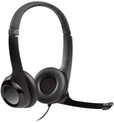 USB Headset, Color : Black