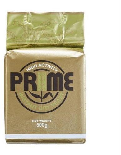 Instant Dry Yeast Prime, Packaging Size : 1CN*20PC*500grams, 1PC*500grams