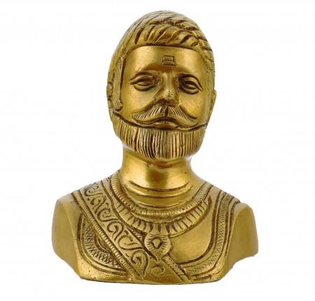 Brass Chatrapati Shivaji Face Statue