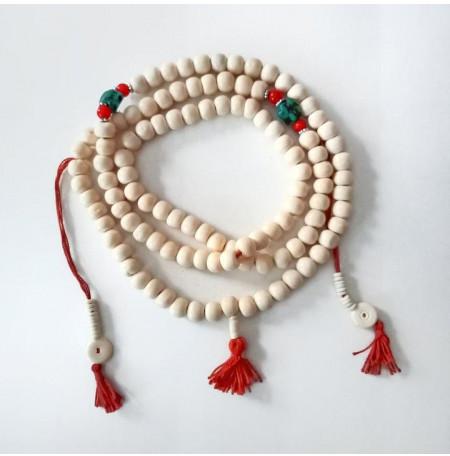 White Bone Japa Mala, Length : Small- 15.75 Inches, Large- 19.68 Inches