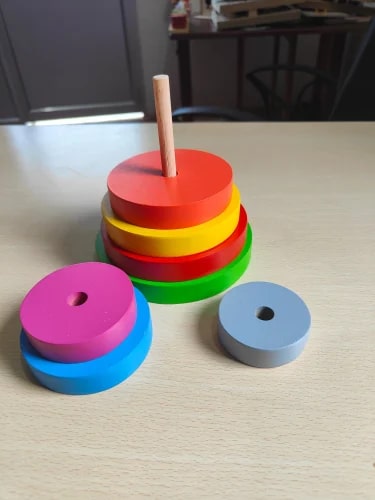 Kids Zone Polished Wooden Circle Tower, Feature : Light Weight, Long Life