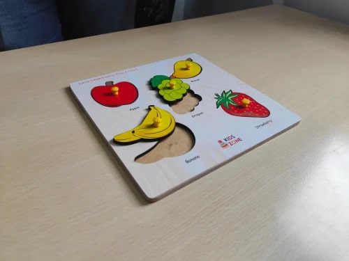 Polished Wooden Fruit Puzzle, Color : Multicolor