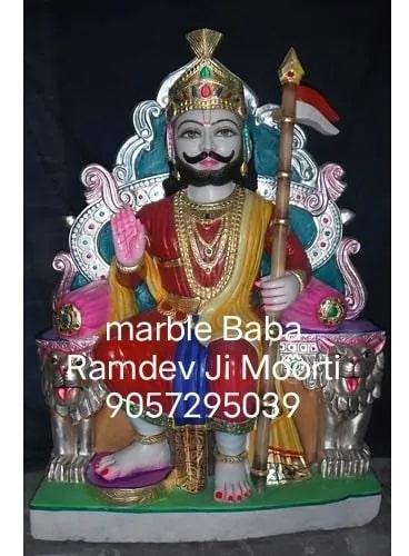 Marble Baba Ramdev Ji Statue, Size : 12 Inch-24 Inch