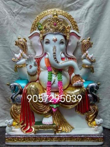 Vietnam Marble Ganesh Ji Status, For Temple Home, Certificate : 2015