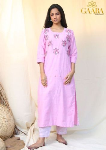 Peacock Pink Kurta Pant Set, Size : Small, XXL, XXXL