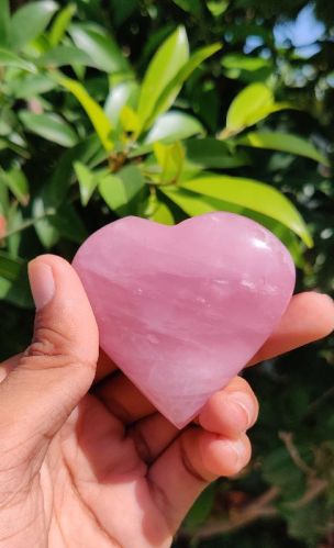 Natural Polished Rose Quartz Heart, For Jewellery Use, Size : 20-40mm