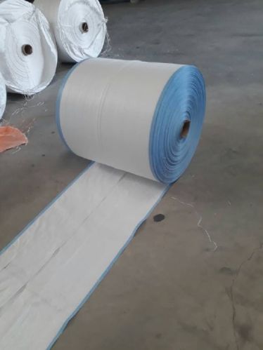 PP Woven Center Cut Roll With Blue Strip