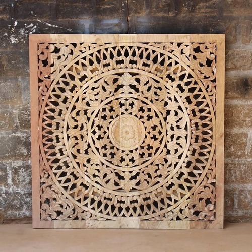 Polished Wooden Carved Wood Panel, For Home, Hotel, Office, Feature : Attractive Design, Fine Finishing