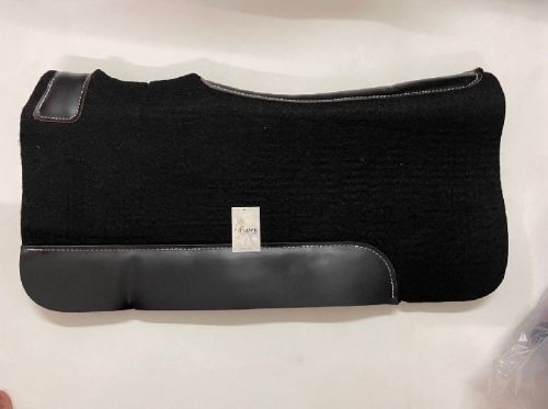 Horse Black Wool Felt Saddle Pad, Size : Standard