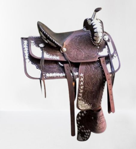 Leather Horse Western Show Saddle, Size : 14x15Inch, 16x17Inch, 18x19Inch