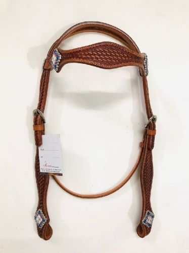 Leather Latigo Horse Headstall, Size : Standard