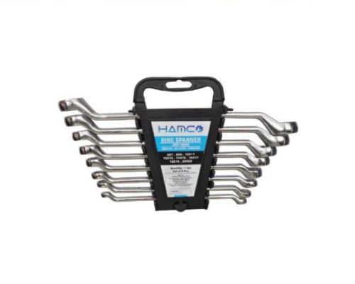 Shallow Offset Ring Spanner 8 Pcs Set