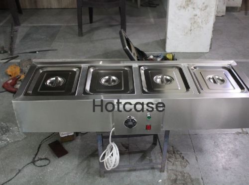 Rectangular Stainless Steel 4 Hole Hot Case, For Restaurant, Capacity : 10-20ltr