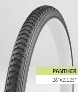 Luster Rubber Panther Bicycle Tyre, Size : 26x2.125 Inch