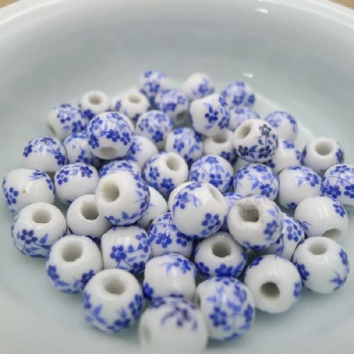 Glossy Ceramic Beads, For Garments Decoration, Jewelry, Specialities : Light Weight, Fine Finishing