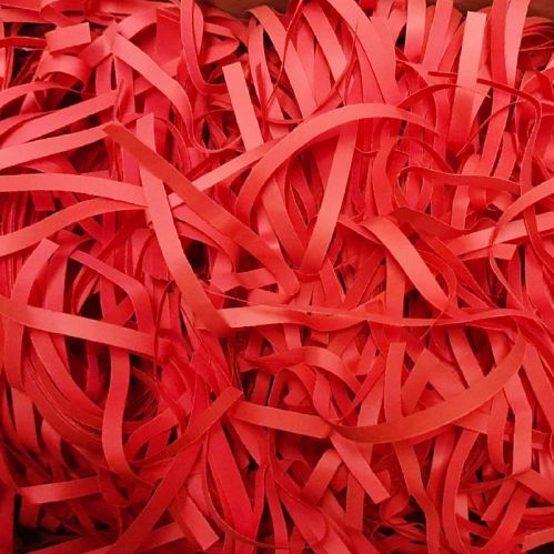 Red Shredded Paper, Pattern : Plain