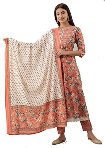 Cotton Kurta Pant With Dupatta, Occasion : Casual Wear, Party Wear