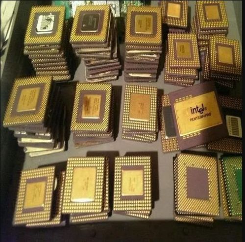 Ceramic CPU Processor Gold Scrap