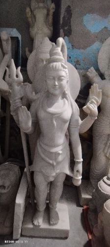 Makarana Marble Shiva Statue, For Worship, Temple, Pattern : Plain