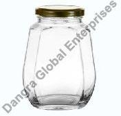 500ml Octagonal Glass Jars, For Spices, Nuts, Pickle, Jam, Spreads, Honey, Ghee, Feature : Fine Finishing