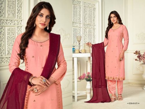 Eiravati Readymade Pant Suit With Dupatta, Feature : Comfortable, Easily Washable, Impeccable Finish