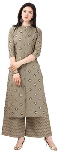Kurti With Palazzo Set, Sleeve Style : Half Sleeves