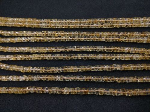 Pale Yellow Heishi Polished Citrine Beads, For Crafts, Jewelry, Packaging Type : Box