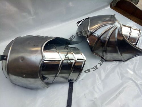 Medieval Shoulder Armor Pair Of Pauldrons, For Larp Role Play / Decorative