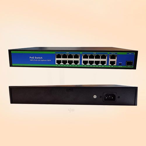 16FE+2GE Uplink+1SFP PoE Switch, For Home, Office, Size : 12 X 8 X 10 Centimeters