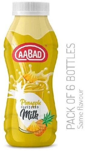 Aabad Pineapple Flavoured Milk, Packaging Type : Bottle
