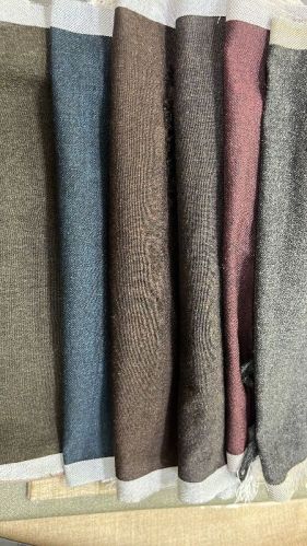 Checked Wool Twill Fabric, Size : Multisizes