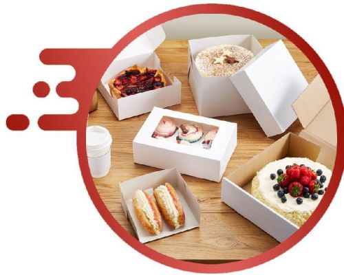 Kraft Paper Printed Cake Boxes, Size : Multisize