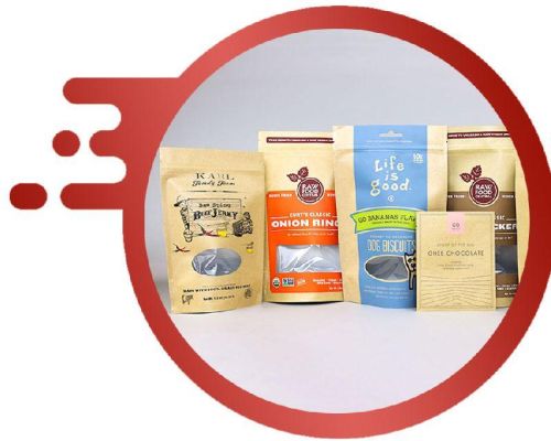 Printed Kraft Pouches, Closure Type : Heat Seal